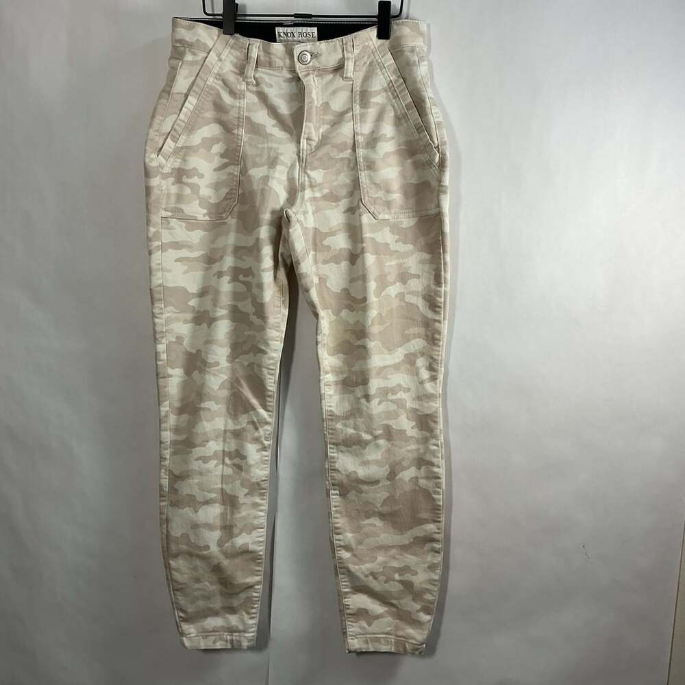 Knox Rose Pants Size 6 Beige Camo Skinny Ankle